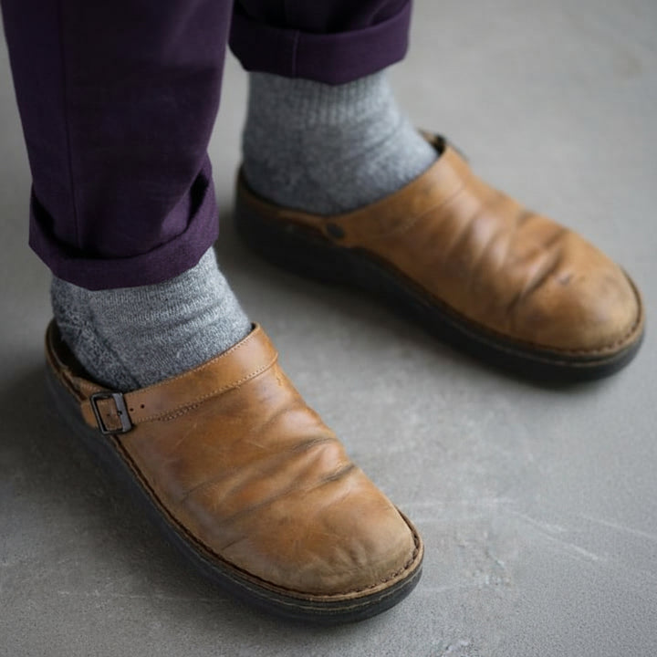 Mens Clogs Adjustable Buckle Slip On Supportive Daily Shoes