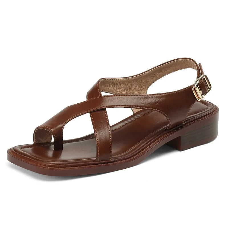 Italian Leather Cross Sandals - Image 18