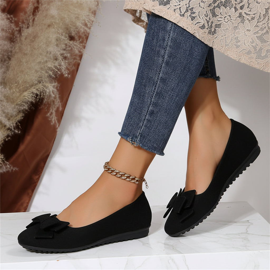 Womens Casual Loafers Shoes Slip On Bow Flats Daily