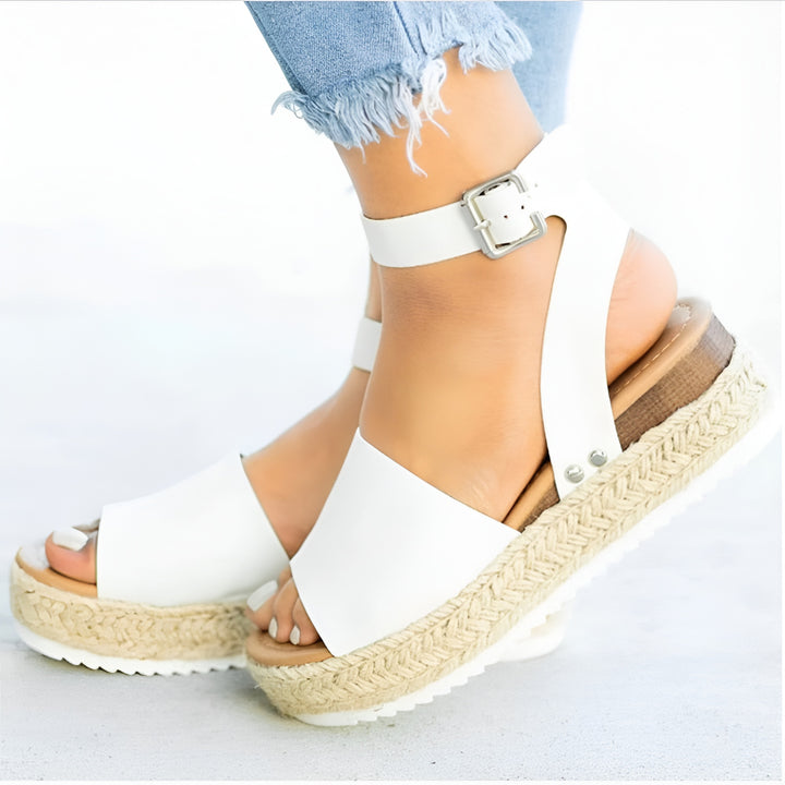 Women's Wedge Heel Sandals Platform Ankle Strap Open Toe