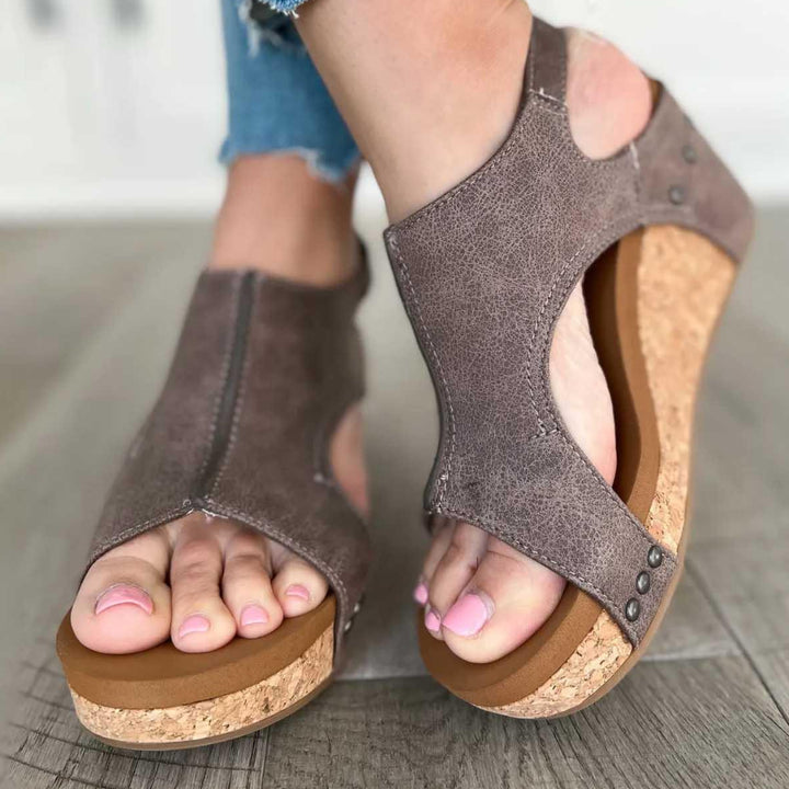 Women's Wedge Sandals Adjustable Straps Platform Summer Shoes