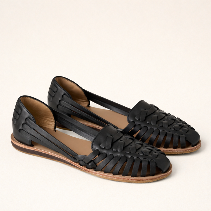 Womens Flats Woven Slip On Casual Walking Ballet Shoes